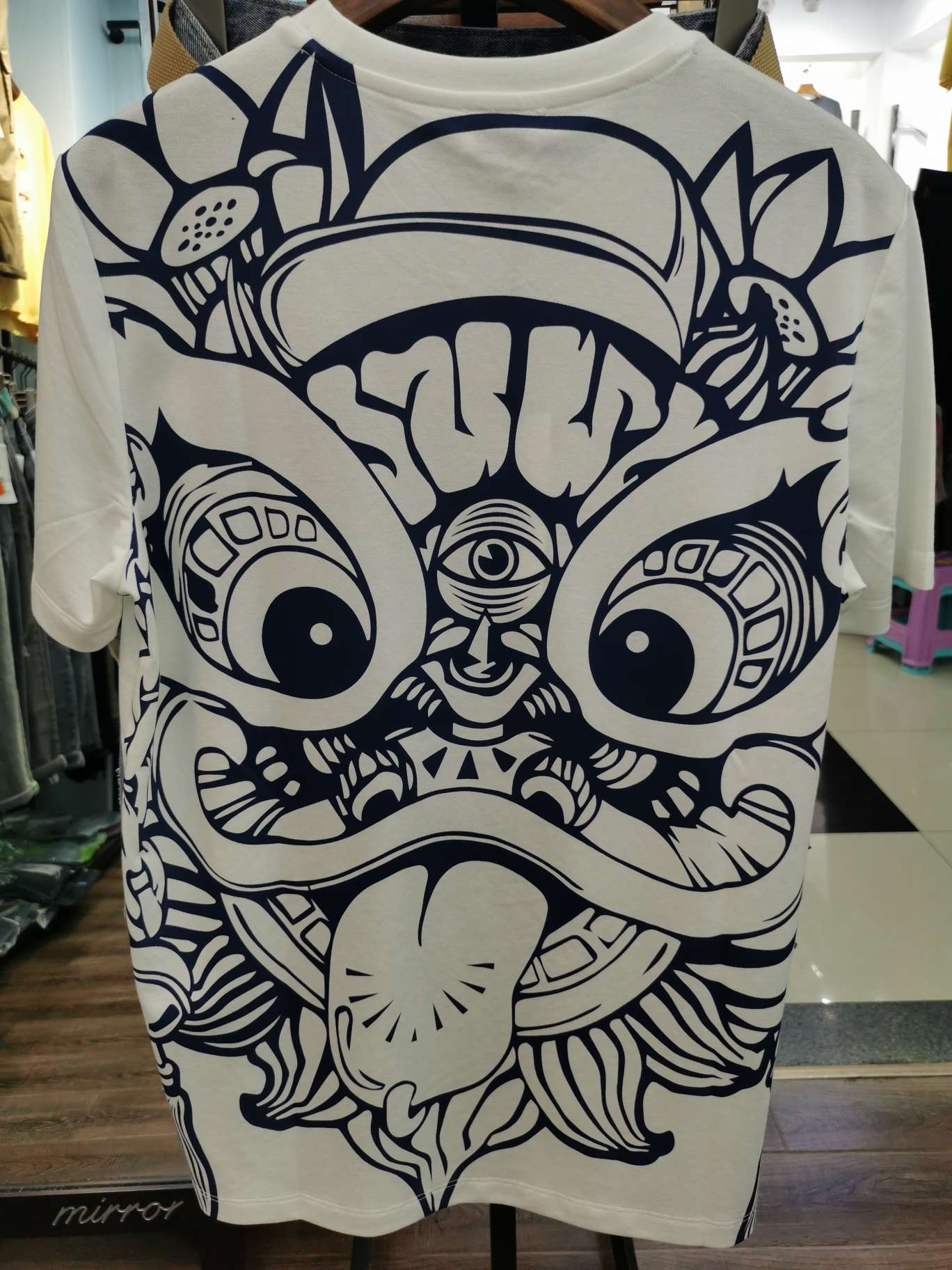 Fashionable and trendy men's casual T-shirt short-sleeved cg Specification image