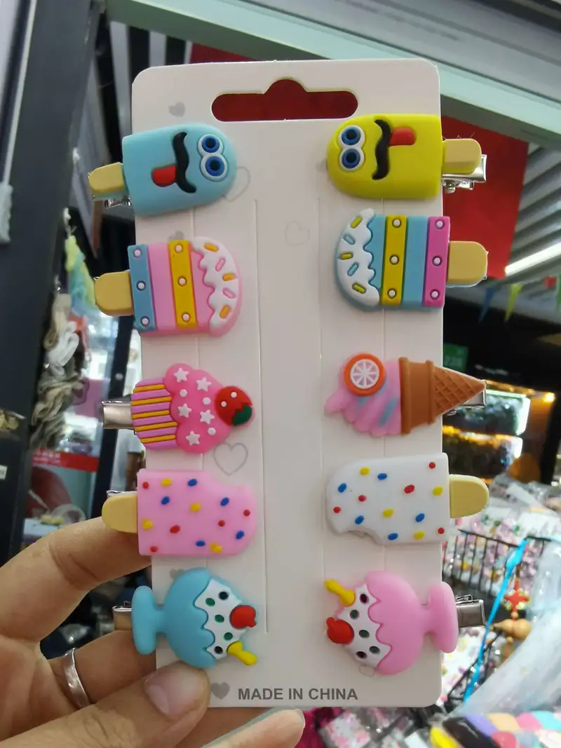 Children's Hair Clip Baby Cute Soft Glue Does Not Hurt Hair