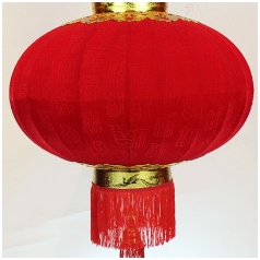 Factory direct sales of large red lanterns for the festive Spring Festival. Red lanterns for hanging in front of the door, decorated with velvet, and a hundred blessings of red lanterns