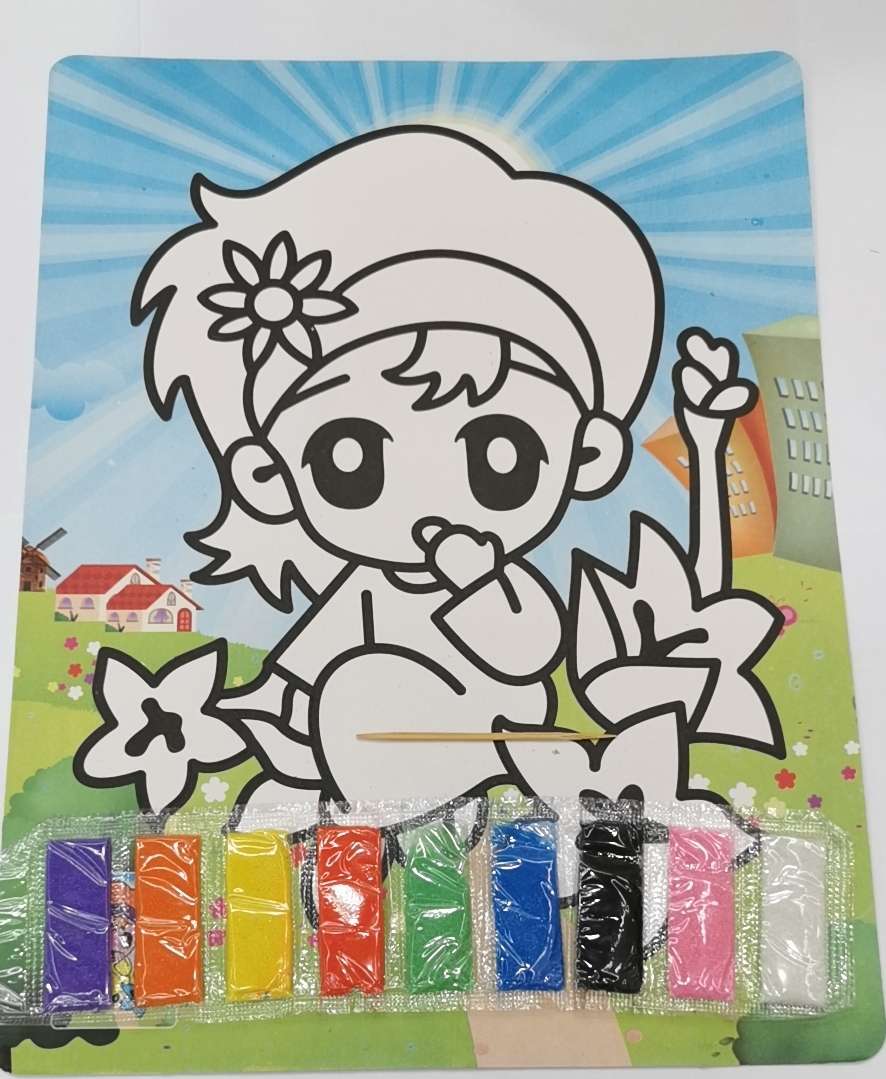 Extra-large color background sand painting