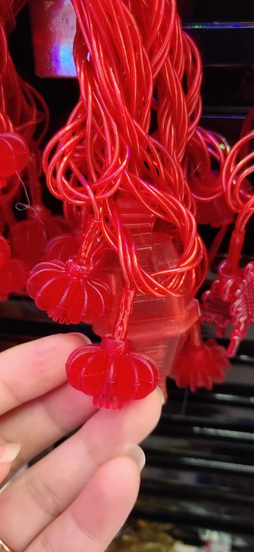 20灯4米红线红色灯泡小灯笼彩灯圣诞灯节日彩灯