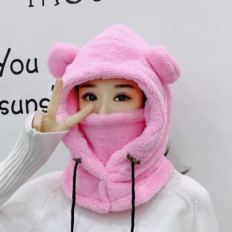 Sombrero máscara desmontable mujer invierno