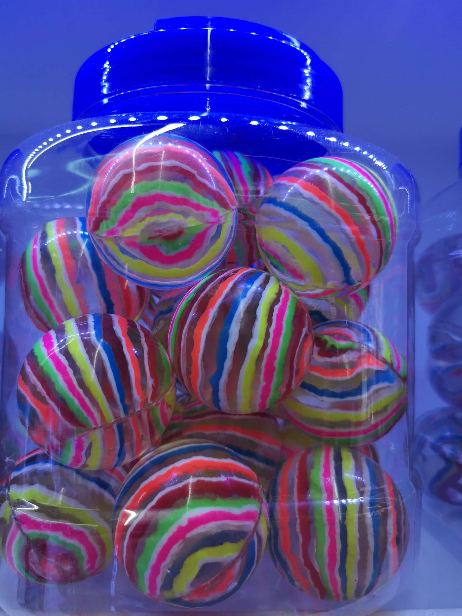 Transparent watermelon striped ball thumbnail