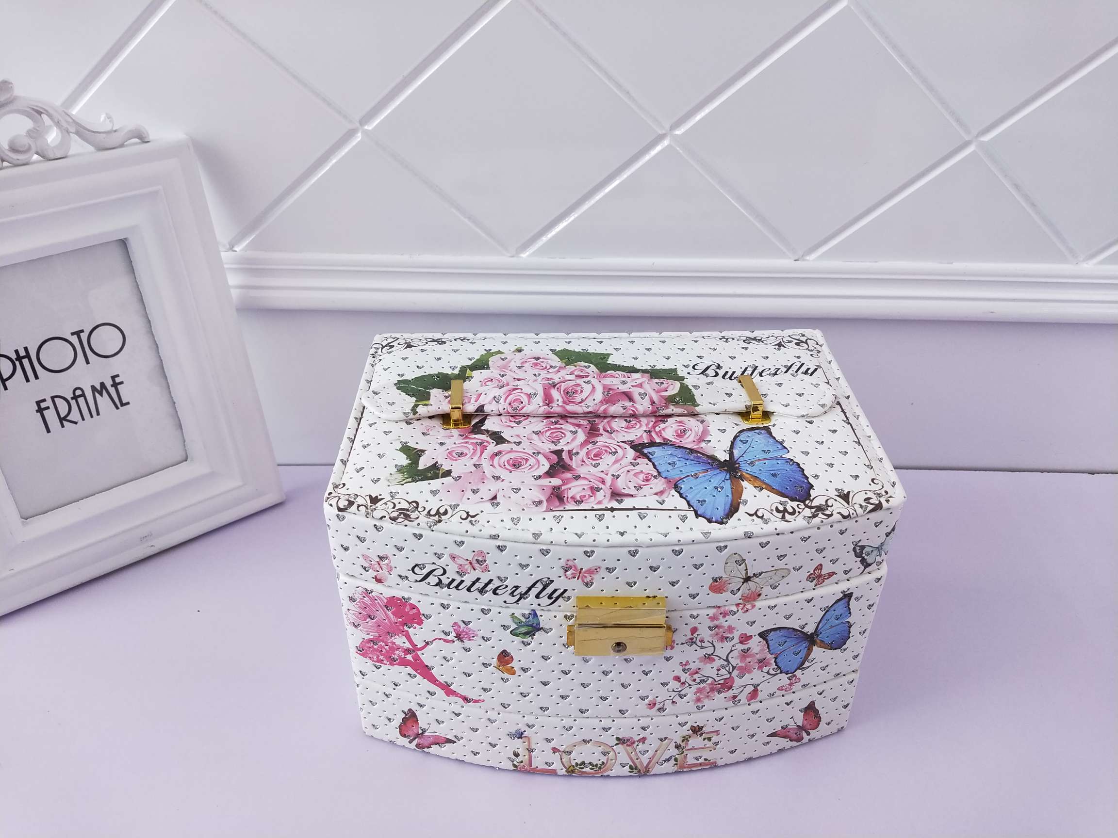 Jinqi Jewelry Box Ring Stud Necklace Box Classic multi-layer British-style jewelry packaging box Z016 Item Picture