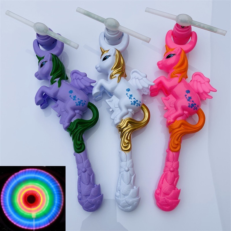 Pony Lighting Windmill Music Lighting Windmill rotating colorful lights Children's boys and girls cartoon lighting music bar thumbnail