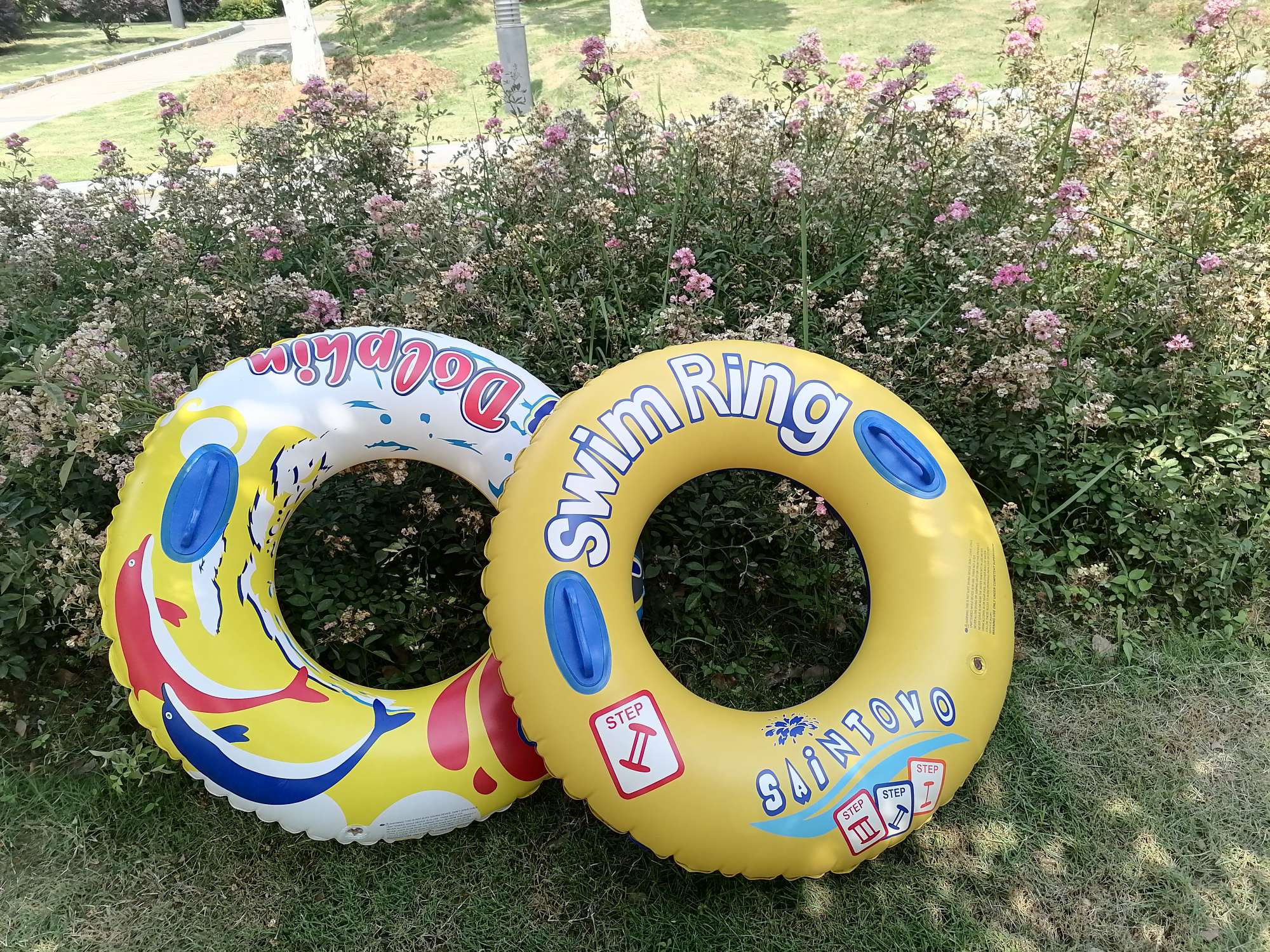 Thicken and increase the number of handle into son life buoy swimming ring new swimming ring wholesale spot thumbnail