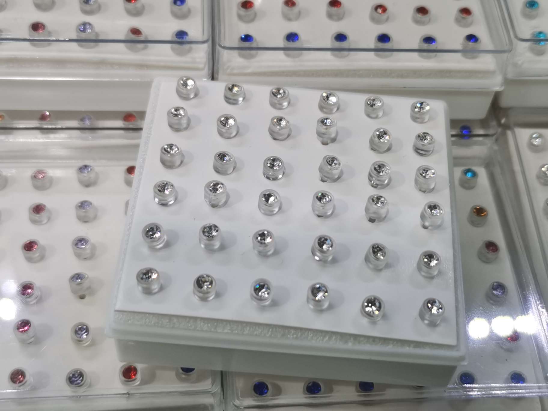 Special plastic needle for piercing ears