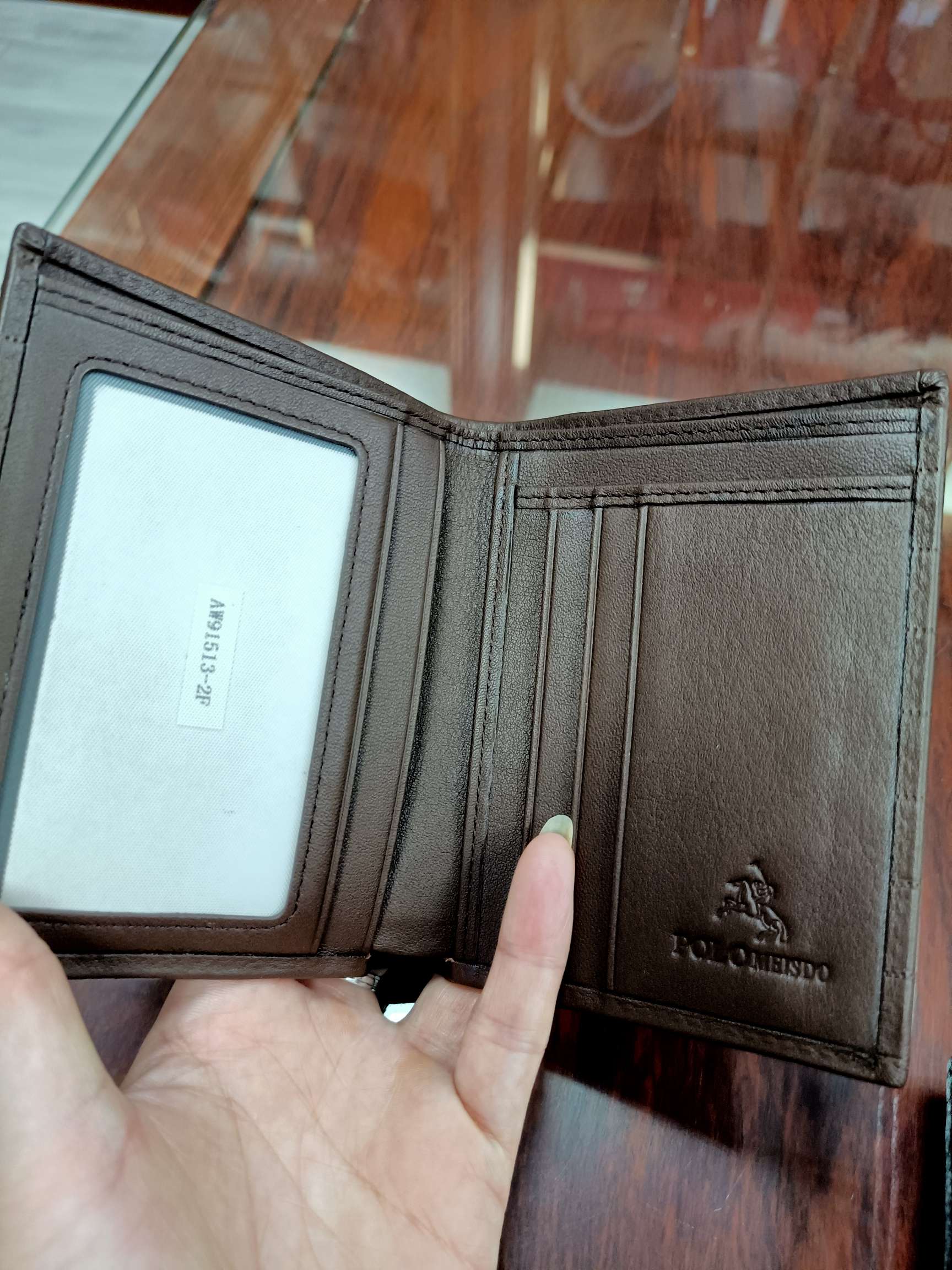 British Paul genuine leather men's wallet details Picture