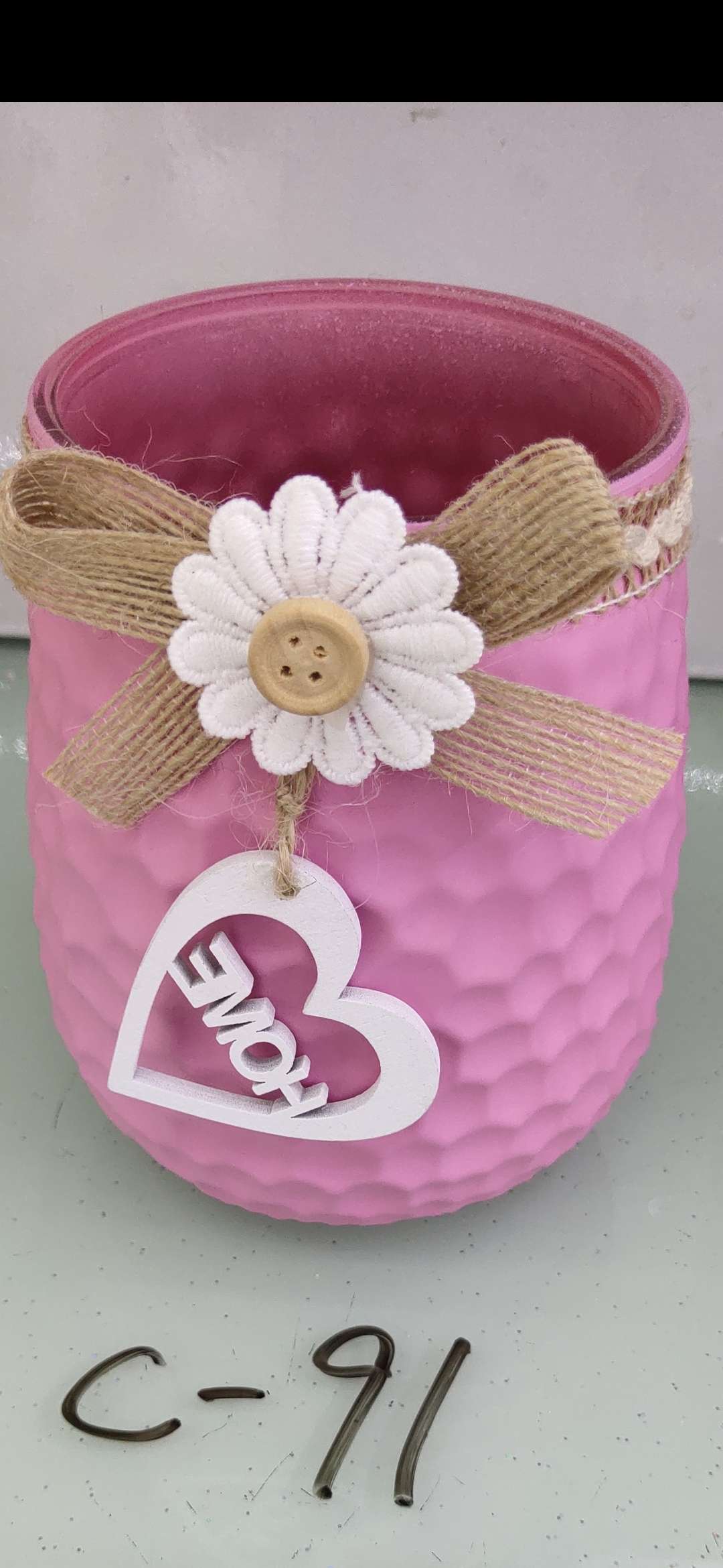 Glass vase Pink vase thumbnail