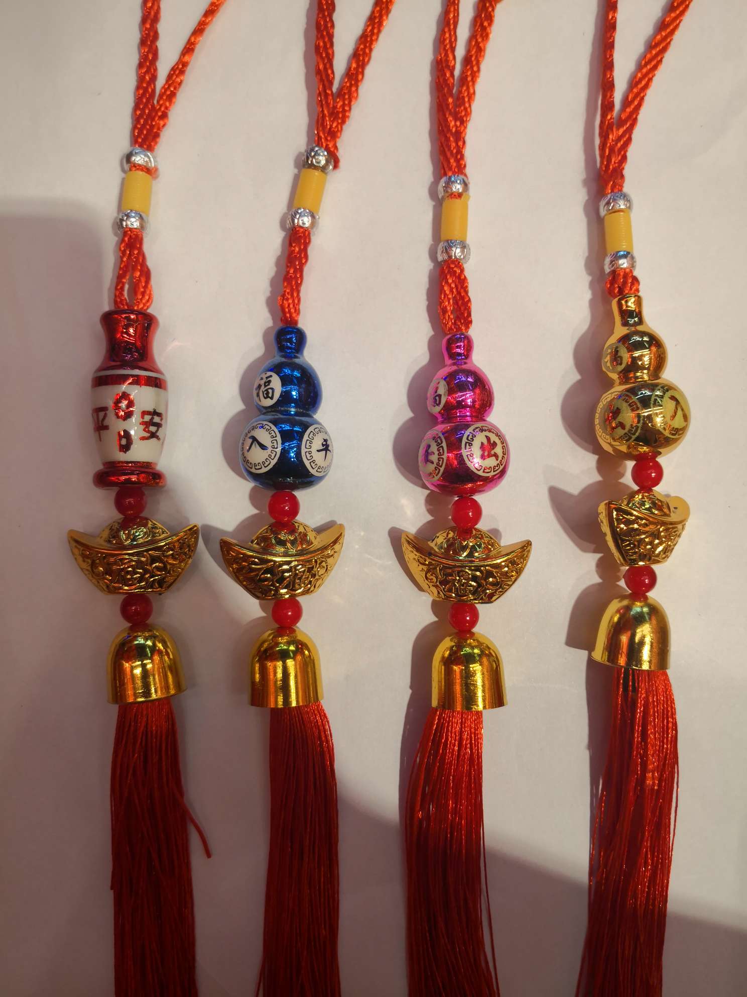 Bright Bright Decorative Color Gourd Hanging Small Ingot String