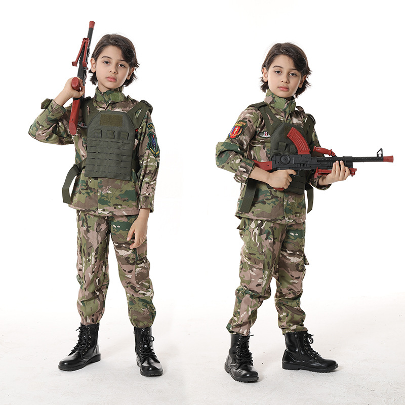 Children's performance costumes, jungle combat suits