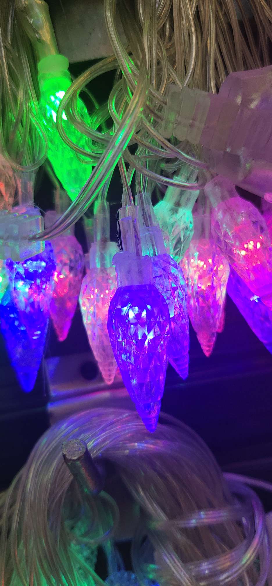 20 Lights Double Flash Plastic Plug-In Accessories Large Snowflake Christmas Lights Holiday Lights Item Picture