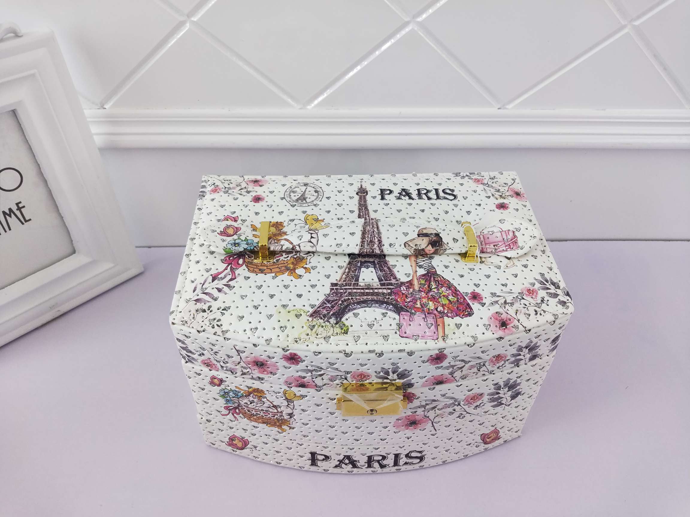Jinqi Jewelry Box Ring Stud Necklace Box Classic multi-layer British-style jewelry packaging box Z016 details Picture