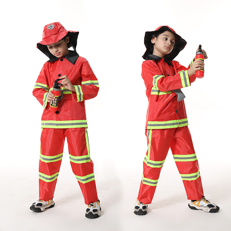 Children's performance costumes, firefighter cosplay costumes Application Scenario