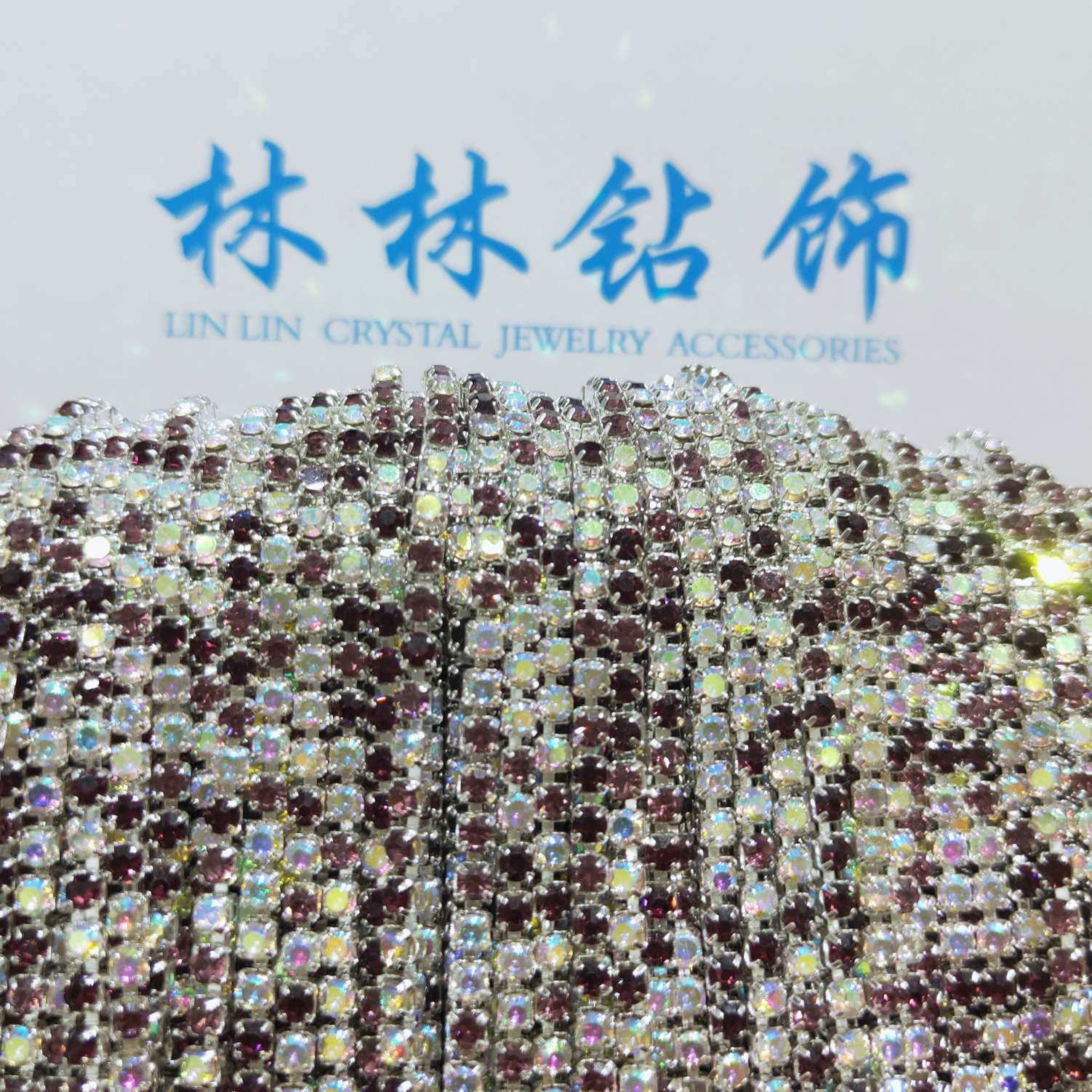 2.5 Fine diamond chain water diamond mixed color chain hair accessories, clothing accessories, mobile phone cases, DIY accessories