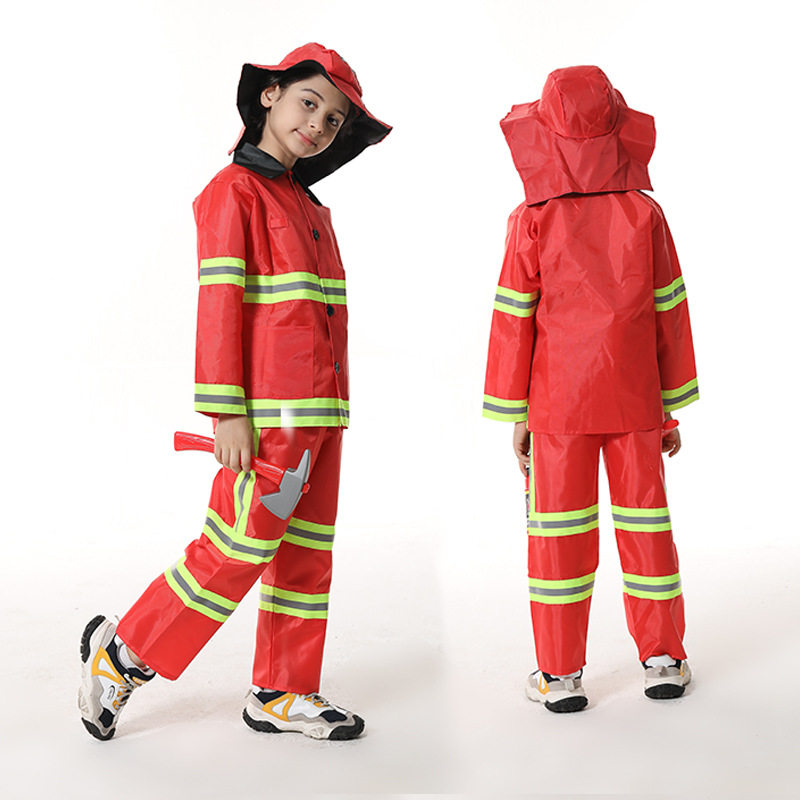 Children's performance costumes, firefighter cosplay costumes undefined