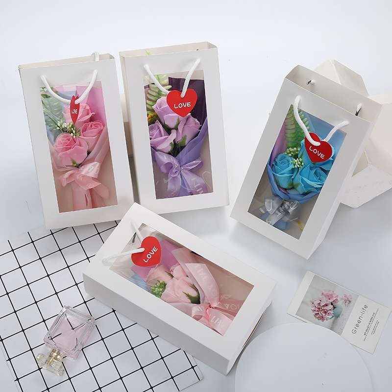 Teachers' Day and Valentine's Day gifts: Artificial flower soap, rose flowers, birthday and wedding promotions, Mother's Day hairo undefined