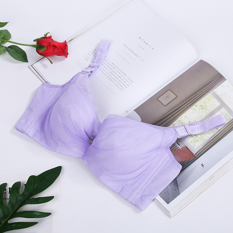 New Large Size Bra Soft Underwire Adjustment Underwear Bra Small Breathable Bra Sleep Underwear Manufacturers Wholesale undefined