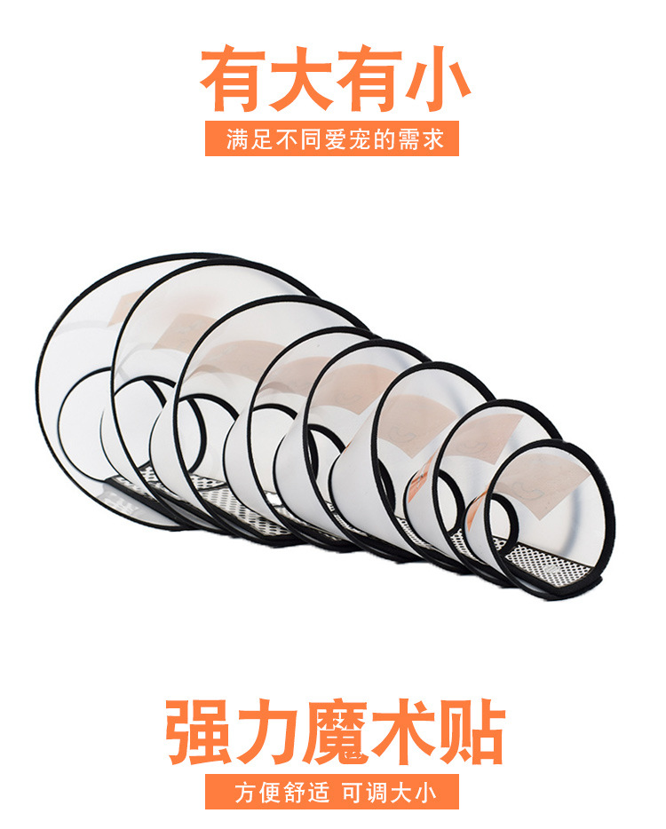 伊莉莎白防护圈，防咬防舔，医疗美容，魔术贴接口，大小可调！宠物宝宝们必需品详情图7
