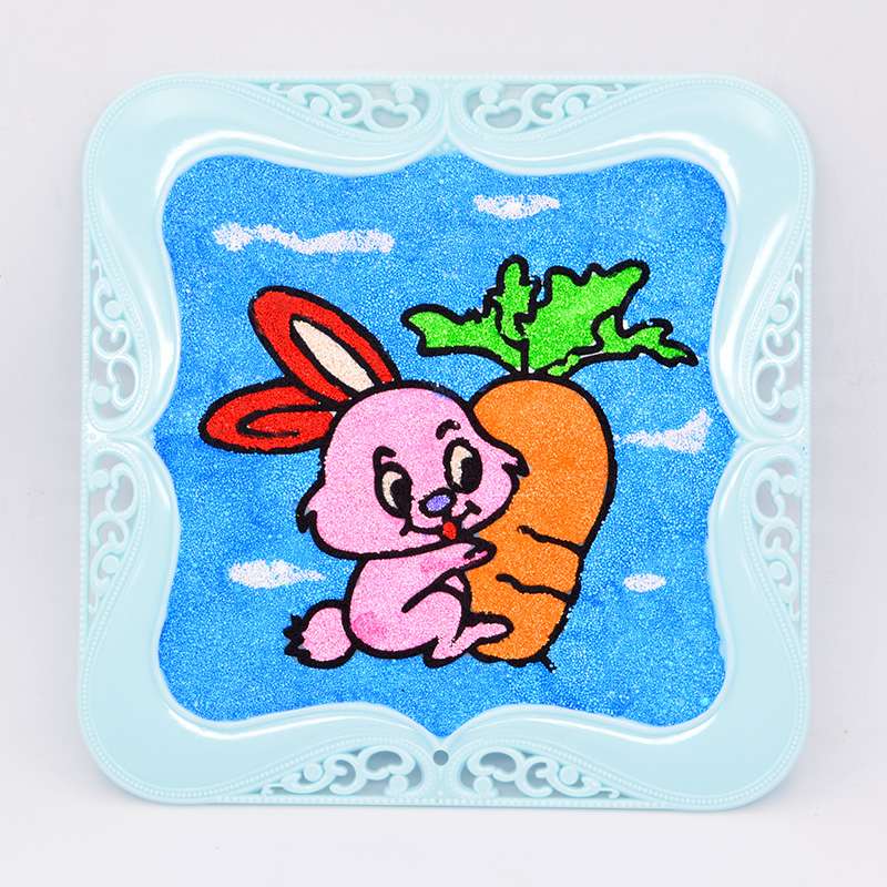 Children's handcrafted snowflake clay painting jade photo frame toys details Picture