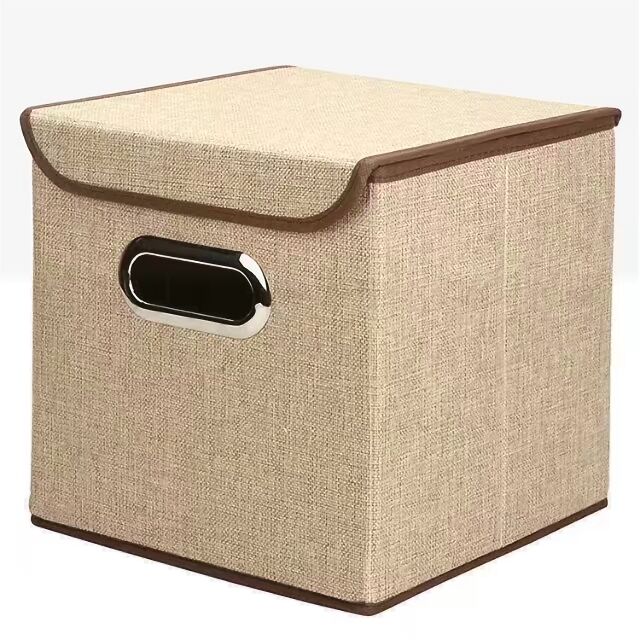 棉麻方形连体盖收纳箱25.25.25CM  棉麻方形连体盖收纳箱25.25.25CM详情图7