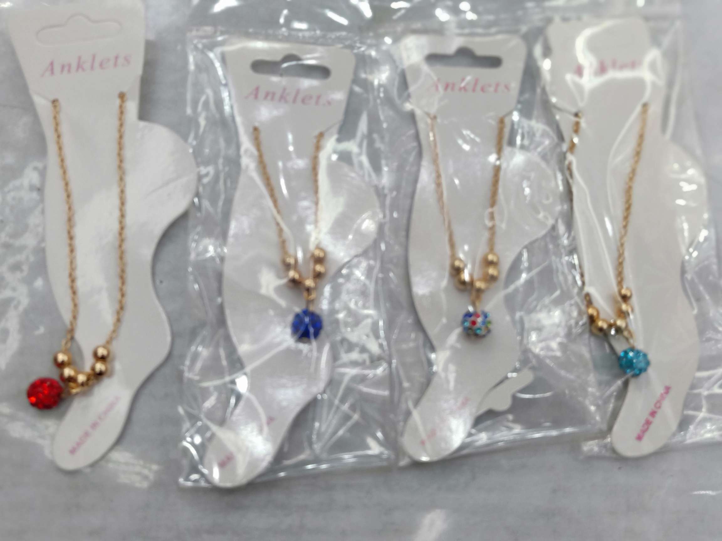 钻球脚链细节图