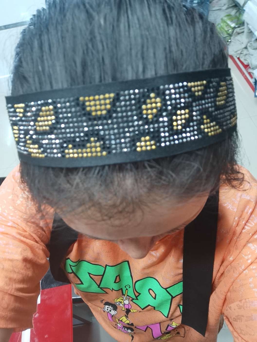 Scrunchie Headband Can Be Used, Unlimited Length, Super Shiny Diamonds, Good Quality Specification drawing
