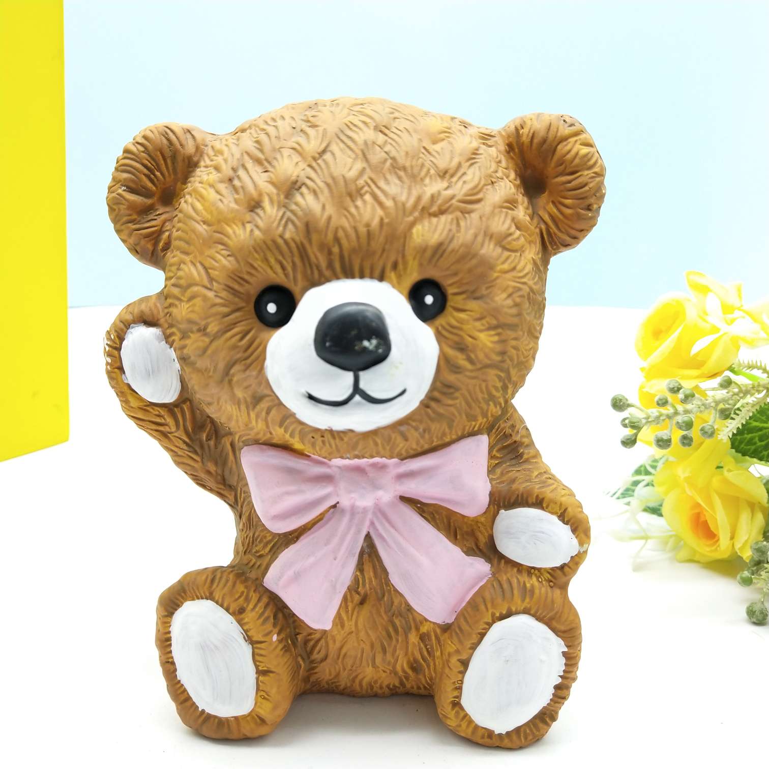 大号陶瓷熊白胚彩绘系列白底实物图