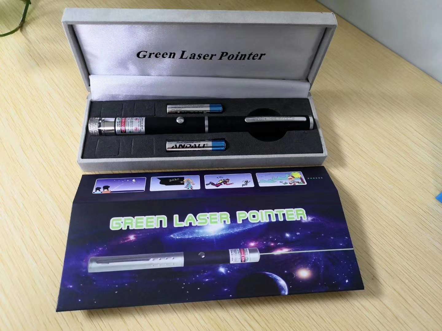 Green light pen all over the star green light pen pile box packaging green light pen sand table simulation operating pen