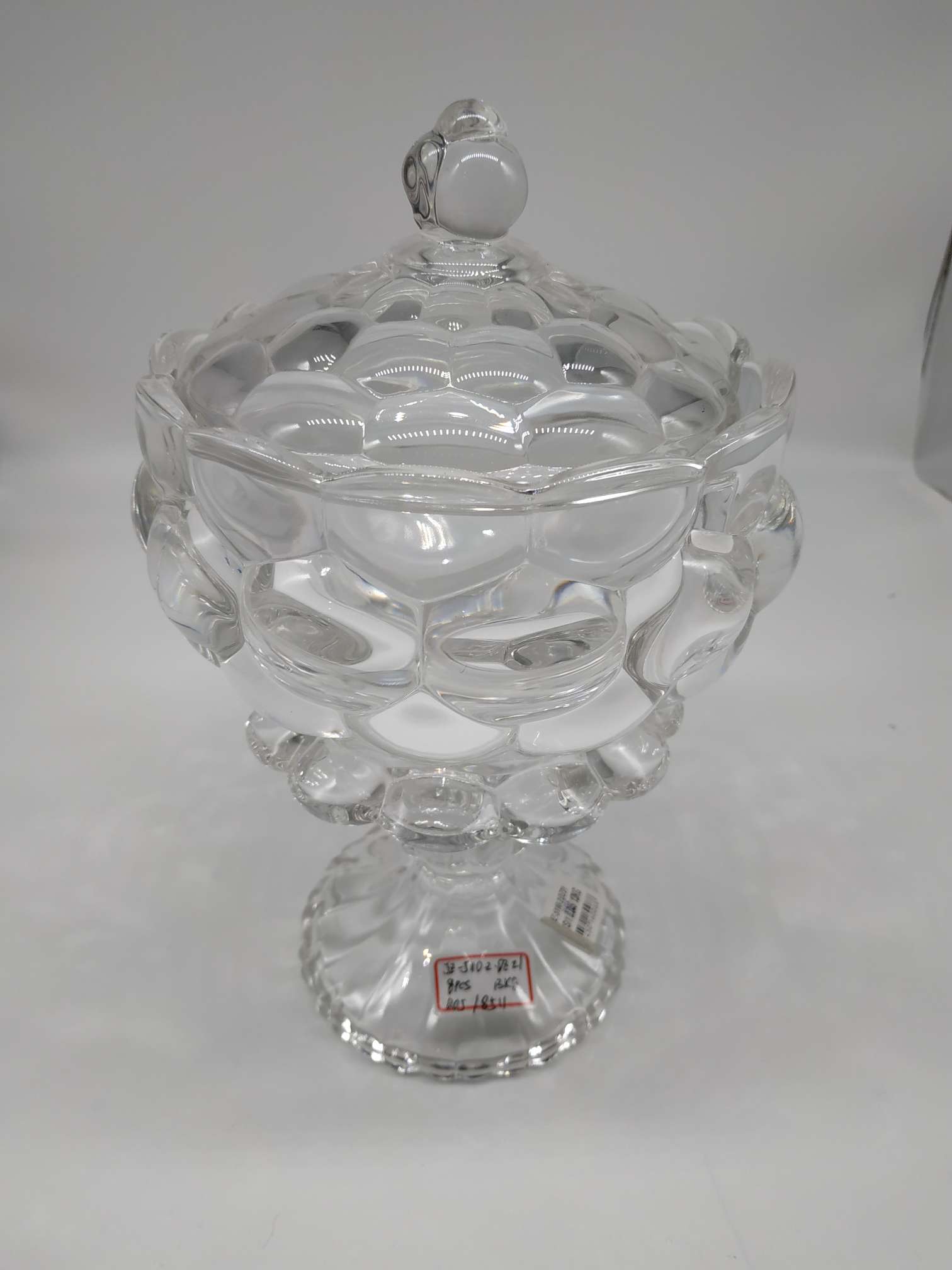 Yiwu Good Goods Huida Glass 15*24Cm Grape Series Sugar Jar, Sealed Jar, Arts And Crafts Gifts