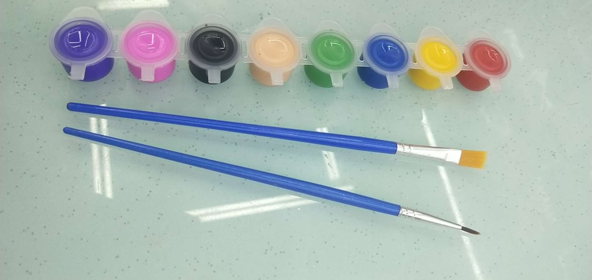 手工制作产品配件丙烯颜料毛笔水彩油膏搪胶料白底实物图
