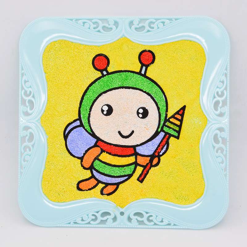 Children's handcrafted snowflake clay painting jade photo frame toys Specification image