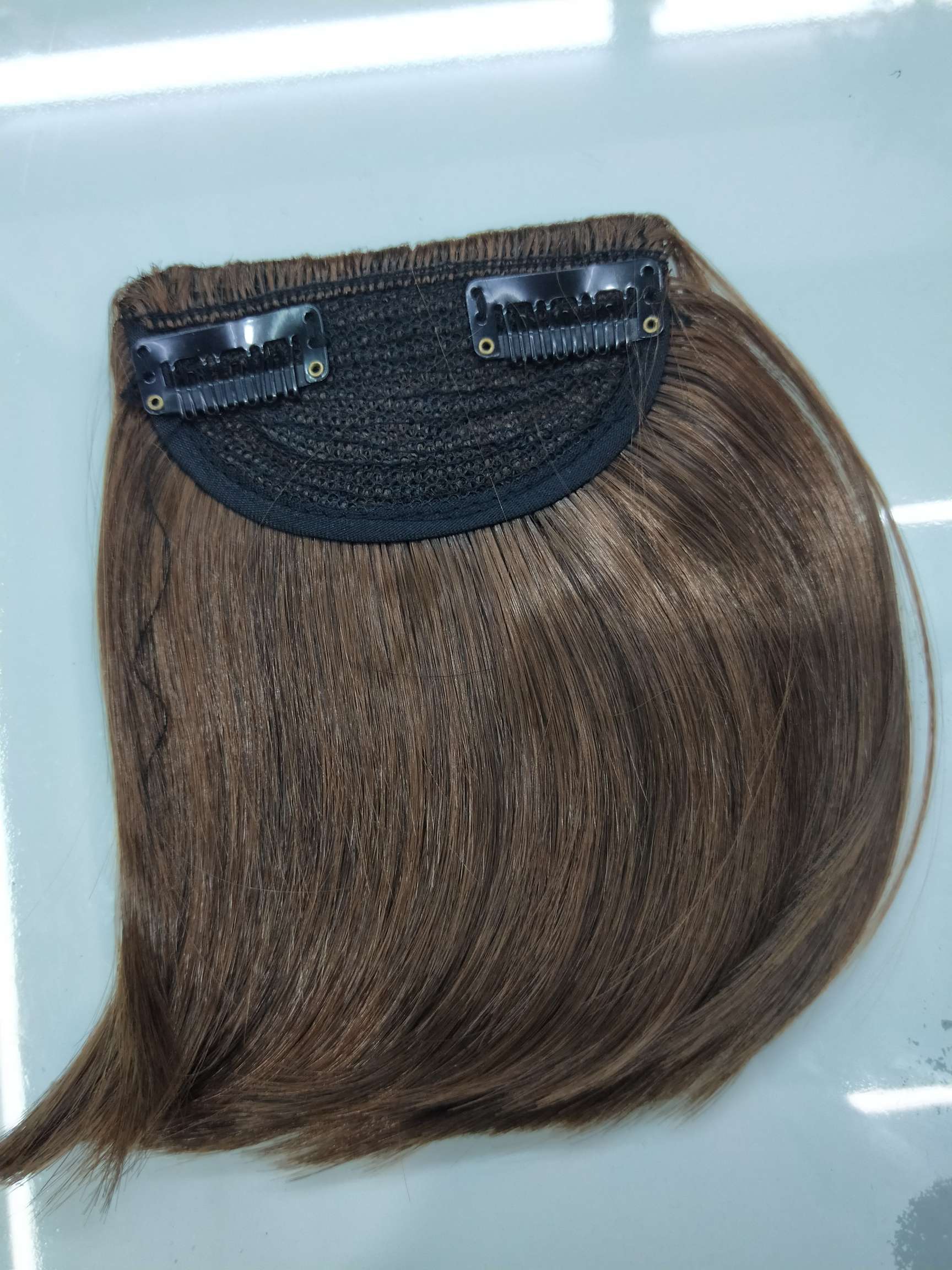 High Temperature Silk Simulation Flat Fringe Hair Piece Wig Female Invisible Traceless Natural One-Piece Hair Extensions details Picture