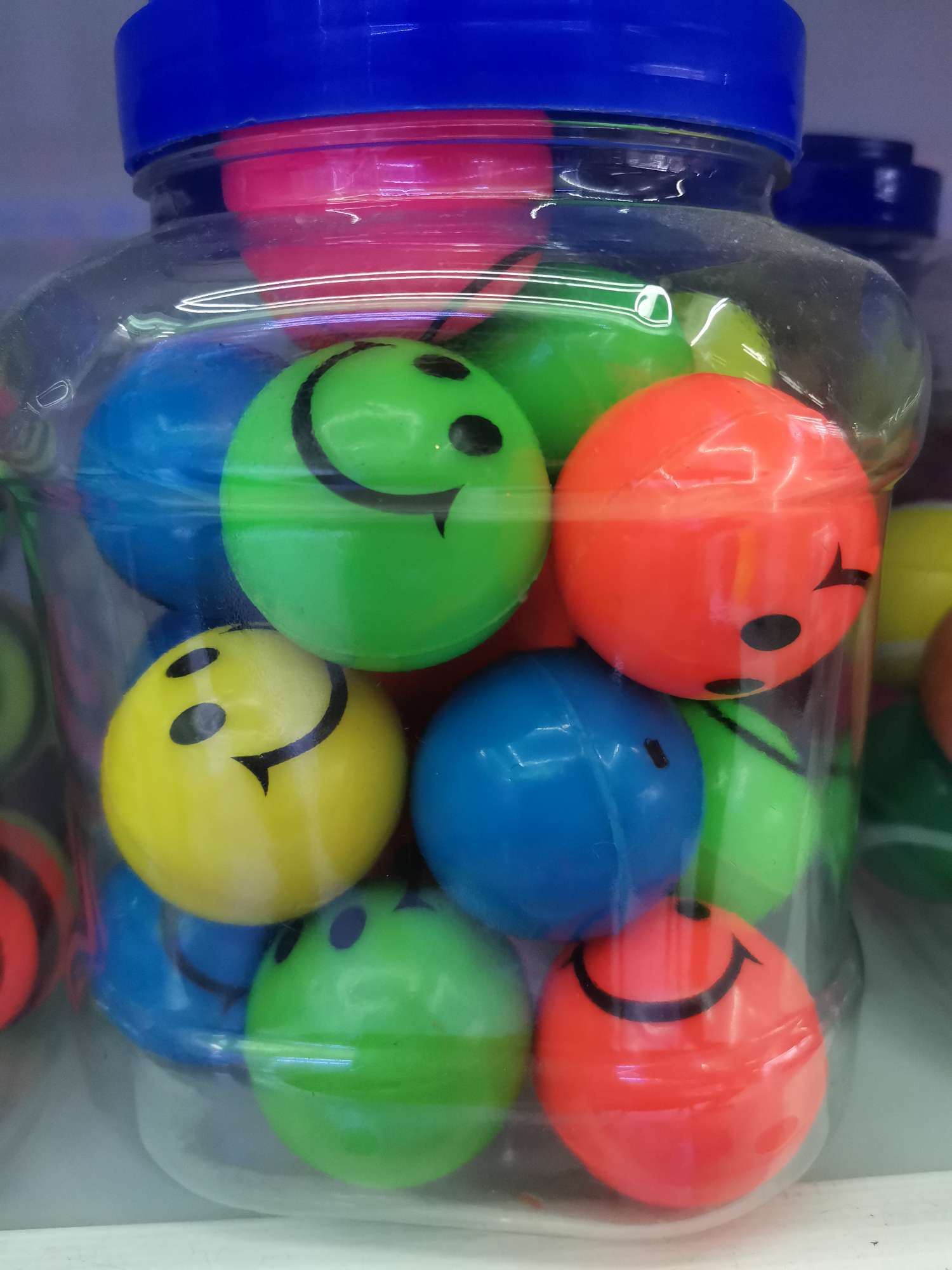 Smiling face the ball