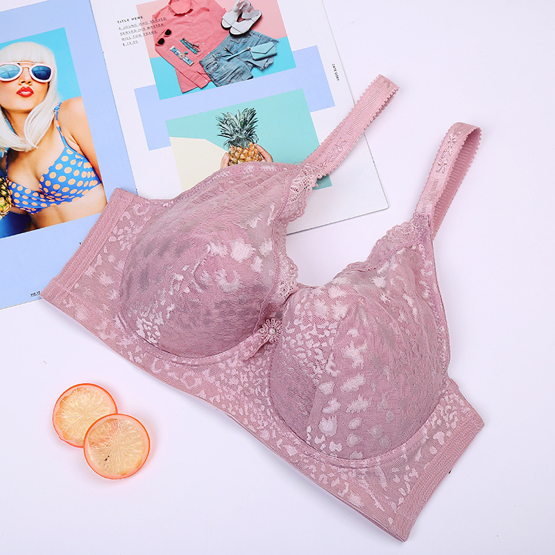 Summer New Non-Magnetic Soft Underwire Comfortable Breathable Bra Lace Lace Women's Underwear Push-Up Adjustment Bra undefined
