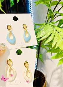 Feather butterfly jewelry girl heart pure and fresh joker earrings female