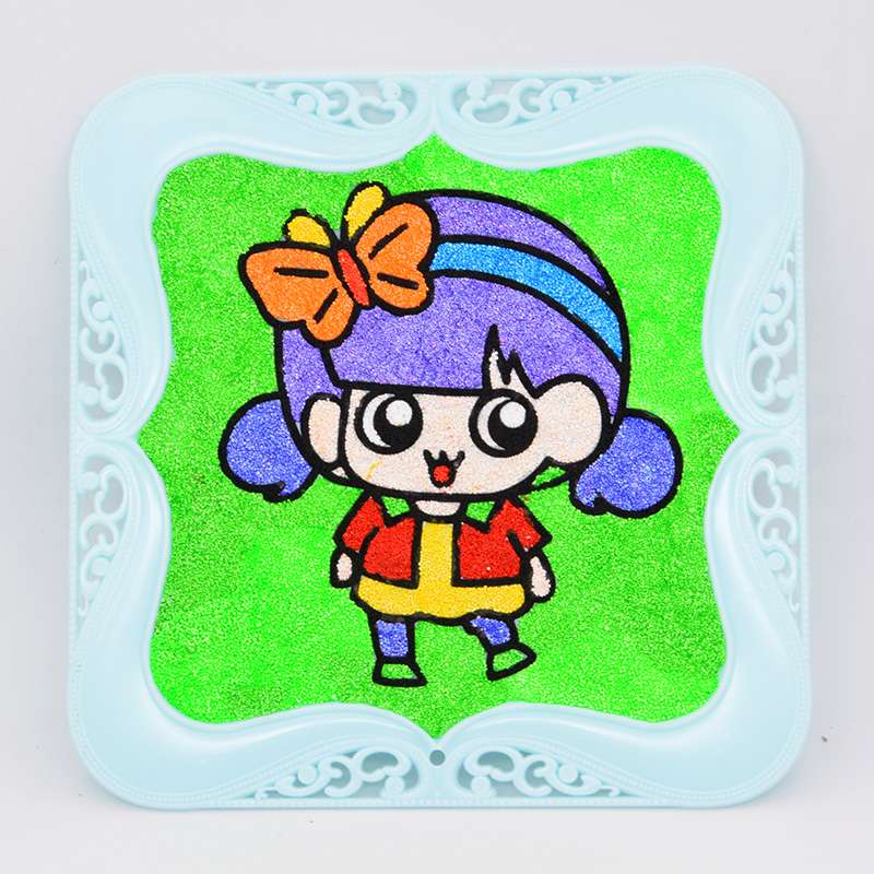 Children's handcrafted snowflake clay painting jade photo frame toys Item Picture