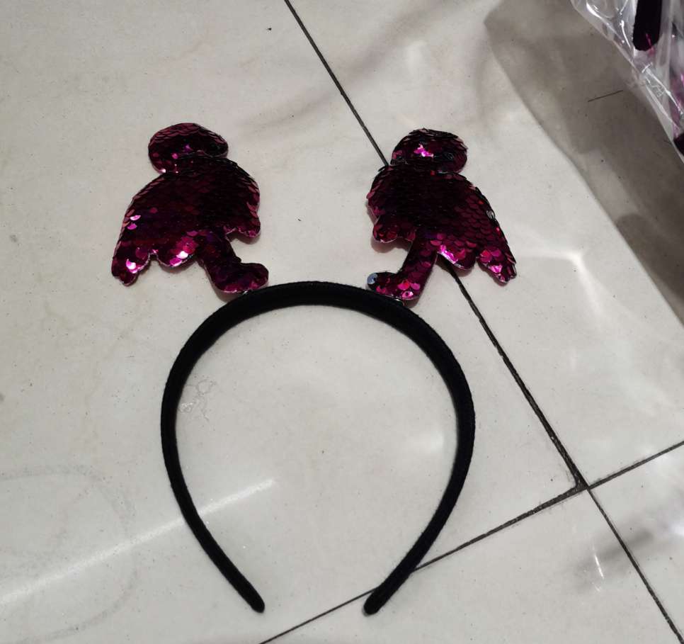 丹顶鹤亮片头箍图