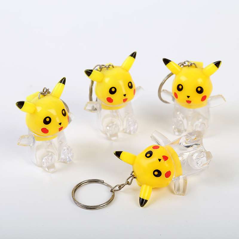 夜市地摊爆款电子挂件闪光皮卡丘 儿童发光玩具细节图