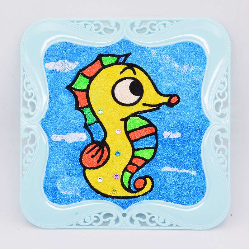 Children's handcrafted snowflake clay painting jade photo frame toys Application Scenario