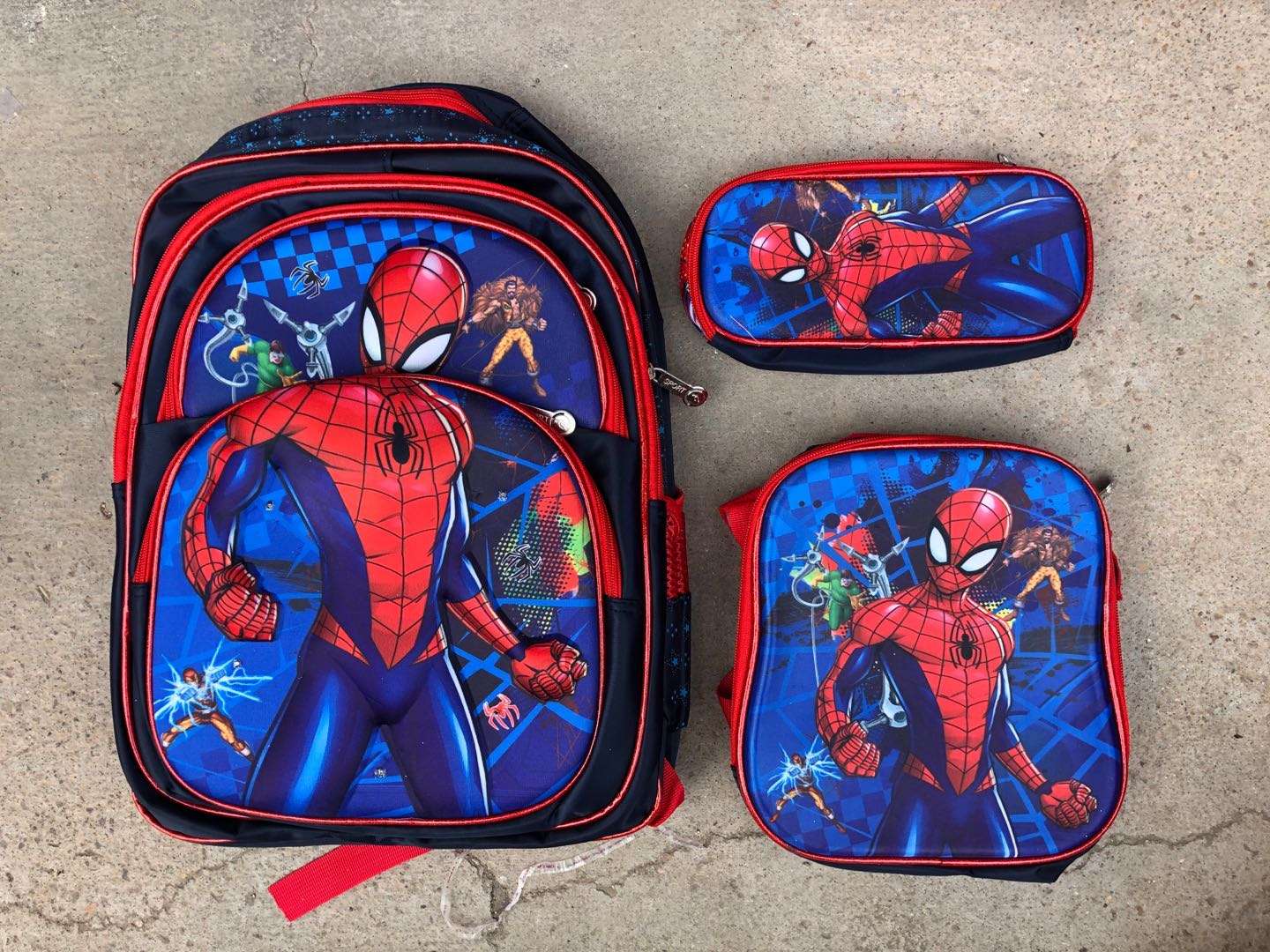 Factory direct sales of school bags, lunch bags, pen bags, three-piece sets, trolley school bags, multi-pattern and multi-color sets, trolley school bags and school bag combination sets details Picture