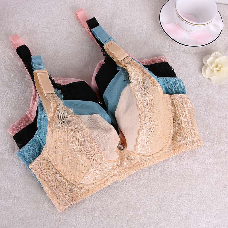 New Factory Supply Thin Underwear Lace Bra Deep V Push-Up Bra Adjustment Bra Wholesale details Picture
