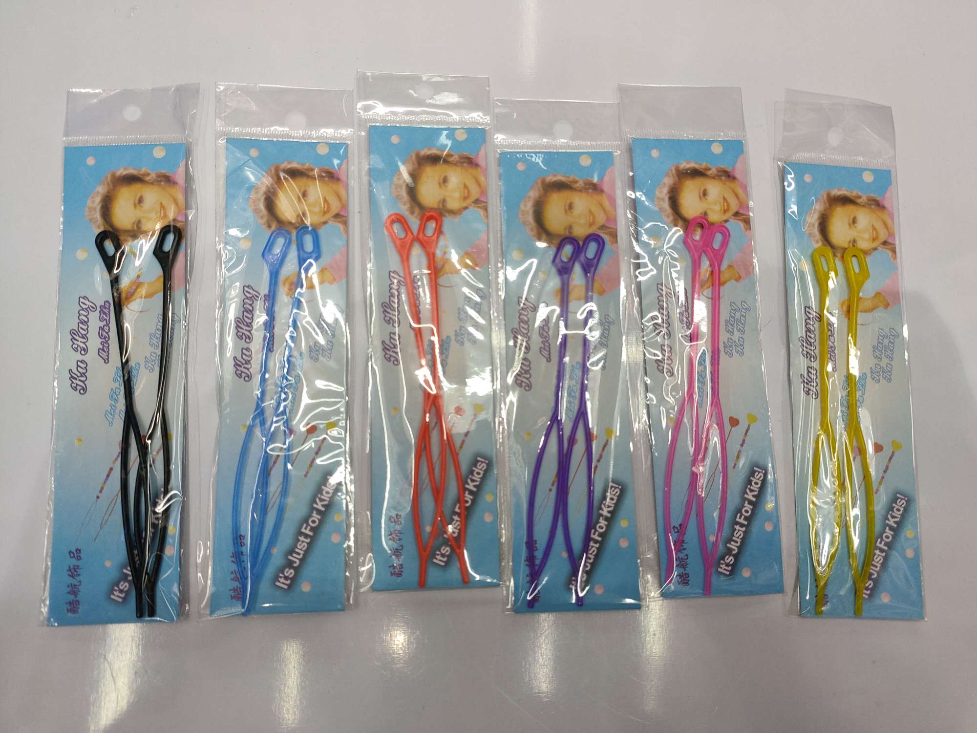 New children's hair pull needle double small set girls braid hair pull out hair wear hair coils tie hair thumbnail