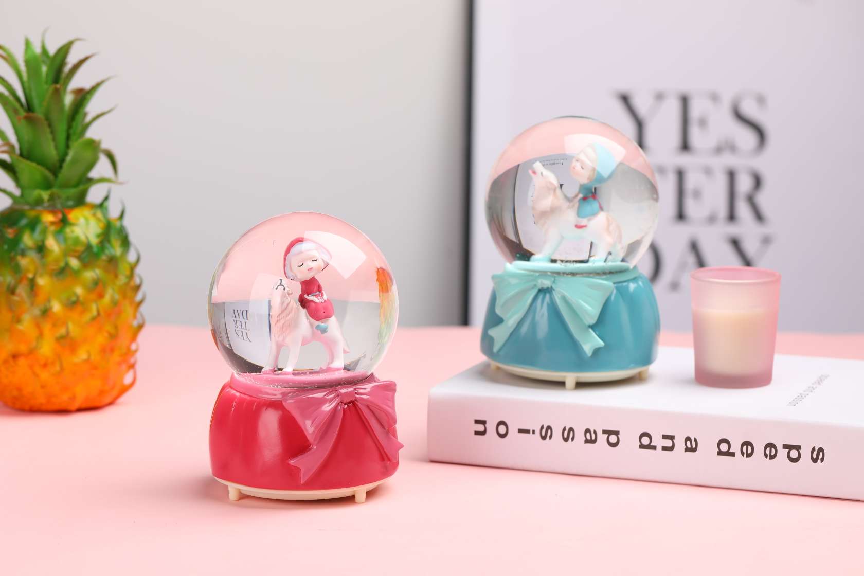 100# Automatic Snow Drift little Red Riding Hood Crystal Ball birthday gift for students thumbnail