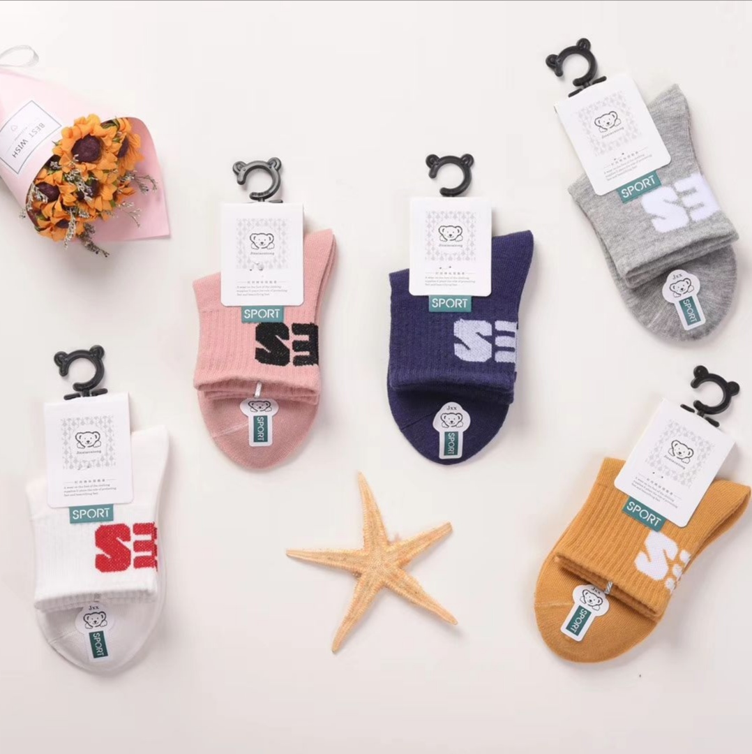 Autumn winter new style children's socks high like stringy children's sports socks combed cotton children socks thumbnail