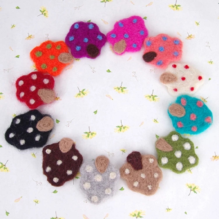 Wool felt tree, handmade felt tree, DIY finished jewelry accessories, finished phone case, wallet decoration accessories details Picture