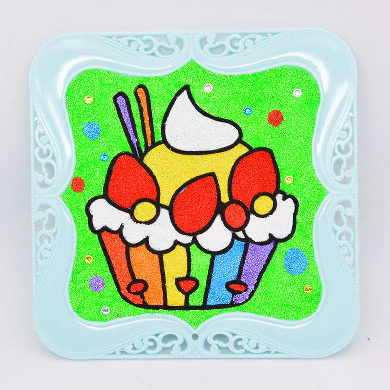 Children's handcrafted snowflake clay painting jade photo frame toys undefined