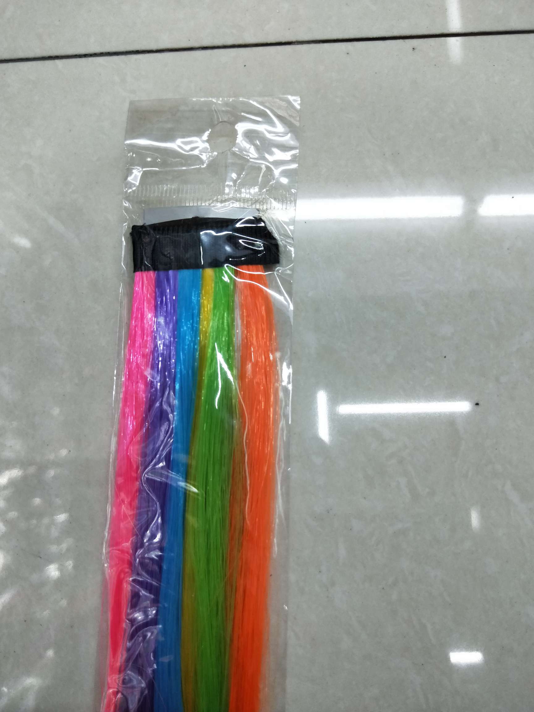 6 color color peluca niños clip de película cabello recto extensiones de cabello invisible no trenzado natural una pieza extensiones de cabello Specification image