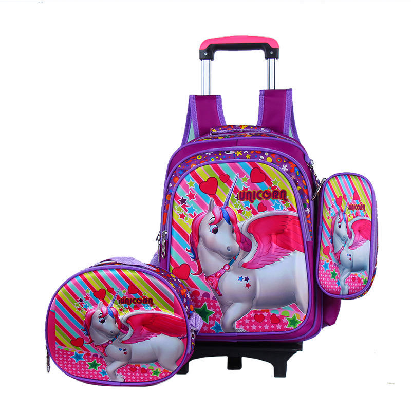 Factory direct sales of school bags, lunch bags, pen bags, three-piece sets, trolley school bags, multi-pattern and multi-color sets, trolley school bags and school bag combination sets undefined