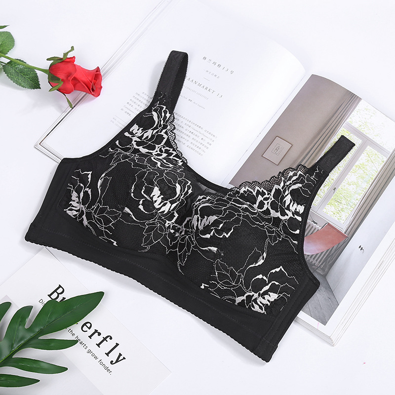 Large Size Bra No Underwire Underwear Bra Big Chest Small Push-Up Bra Adjustment Bra New Wholesale Specification drawing